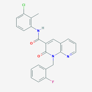 molecular formula C23H17ClFN3O2 B2843454 N-(3-氯-2-甲基苯基)-1-(2-氟苯甲基)-2-氧代-1,2-二氢-1,8-萘啉-3-基乙酰胺 CAS No. 1005296-32-1