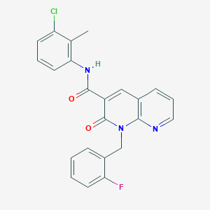 molecular formula C23H17ClFN3O2 B2843454 N-(3-chloro-2-methylphenyl)-1-[(2-fluorophenyl)methyl]-2-oxo-1,2-dihydro-1,8-naphthyridine-3-carboxamide CAS No. 1005296-32-1