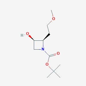 molecular formula C11H21NO4 B2843455 Tert-butyl (2R,3R)-3-hydroxy-2-(2-methoxyethyl)azetidine-1-carboxylate CAS No. 2031242-46-1