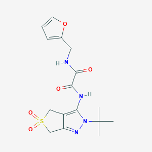 N1-(2-(tert-butyl)-5,5-dioxido-4,6-dihydro-2H-thieno[3,4-c]pyrazol-3-yl)-N2-(furan-2-ylmethyl)oxalamide