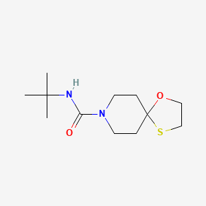 molecular formula C12H22N2O2S B2843469 N-(叔丁基)-1-氧杂-4-硫-8-氮杂螺[4.5]癸烷-8-甲酰胺 CAS No. 1351645-43-6