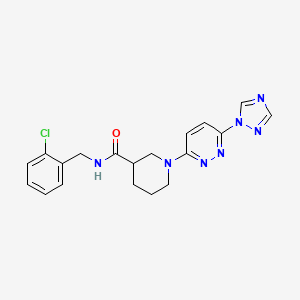 B2843494 1-(6-(1H-1,2,4-triazol-1-yl)pyridazin-3-yl)-N-(2-chlorobenzyl)piperidine-3-carboxamide CAS No. 1797282-93-9