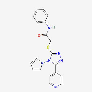 N-phenyl-2-{[5-(pyridin-4-yl)-4-(1H-pyrrol-1-yl)-4H-1,2,4-triazol-3-yl]sulfanyl}acetamide
