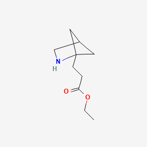 molecular formula C10H17NO2 B2843498 Ethyl 3-(2-azabicyclo[2.1.1]hexan-1-yl)propanoate CAS No. 2248402-66-4