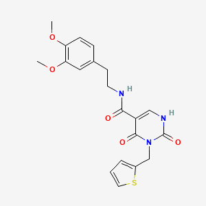 N-(3,4-dimethoxyphenethyl)-2,4-dioxo-3-(thiophen-2-ylmethyl)-1,2,3,4-tetrahydropyrimidine-5-carboxamide