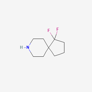 molecular formula C9H15F2N B2843512 1,1-Difluoro-8-azaspiro[4.5]decane CAS No. 1357354-36-9