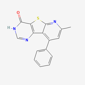 molecular formula C16H11N3OS B2843514 7-methyl-9-phenylpyrido[3',2':4,5]thieno[3,2-d]pyrimidin-4(3H)-one CAS No. 946323-96-2