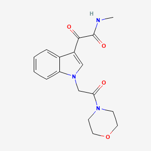 molecular formula C17H19N3O4 B2843516 N-methyl-2-(1-(2-morpholino-2-oxoethyl)-1H-indol-3-yl)-2-oxoacetamide CAS No. 872855-38-4