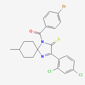 1-(4-Bromobenzoyl)-3-(2,4-dichlorophenyl)-8-methyl-1,4-diazaspiro[4.5]dec-3-ene-2-thione