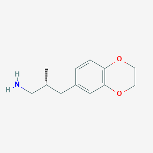 molecular formula C12H17NO2 B2843523 (2R)-3-(2,3-Dihydro-1,4-benzodioxin-6-yl)-2-methylpropan-1-amine CAS No. 2248200-48-6