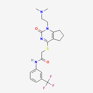 2-((1-(2-(dimethylamino)ethyl)-2-oxo-2,5,6,7-tetrahydro-1H-cyclopenta[d]pyrimidin-4-yl)thio)-N-(3-(trifluoromethyl)phenyl)acetamide