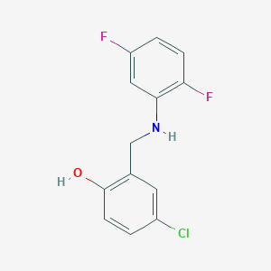 4-Chloro-2-{[(2,5-difluorophenyl)amino]methyl}phenol