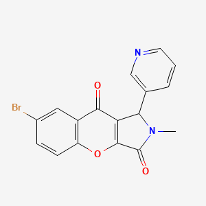 molecular formula C17H11BrN2O3 B2843529 7-Bromo-2-methyl-1-(pyridin-3-yl)-1,2-dihydrochromeno[2,3-c]pyrrole-3,9-dione CAS No. 862198-94-5
