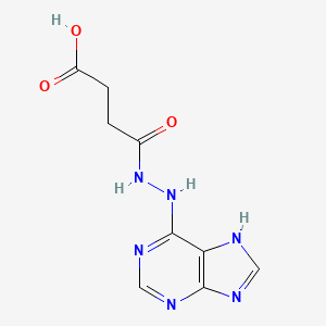 4-oxo-4-[2-(9H-purin-6-yl)hydrazinyl]butanoic acid