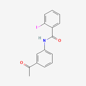 molecular formula C15H12INO2 B2843550 N-(3-acetylphenyl)-2-iodobenzamide CAS No. 301656-89-3