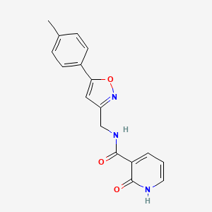 molecular formula C17H15N3O3 B2843551 2-oxo-N-((5-(p-tolyl)isoxazol-3-yl)methyl)-1,2-dihydropyridine-3-carboxamide CAS No. 1210181-71-7