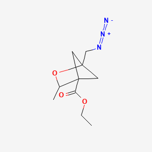 molecular formula C10H15N3O3 B2843566 Ethyl 1-(azidomethyl)-3-methyl-2-oxabicyclo[2.1.1]hexane-4-carboxylate CAS No. 2228252-17-1