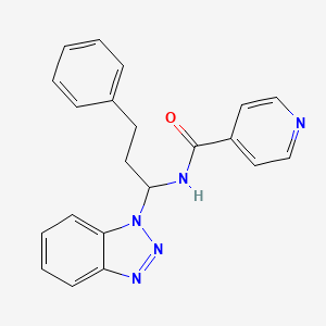 molecular formula C21H19N5O B2843570 N-[1-(1H-1,2,3-Benzotriazol-1-yl)-3-phenylpropyl]pyridine-4-carboxamide CAS No. 301169-22-2