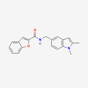 molecular formula C20H18N2O2 B2843574 N-((1,2-dimethyl-1H-indol-5-yl)methyl)benzofuran-2-carboxamide CAS No. 852137-89-4