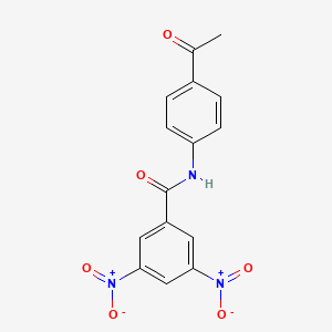 molecular formula C15H11N3O6 B2843583 N-(4-acetylphenyl)-3,5-dinitrobenzamide CAS No. 36360-15-3