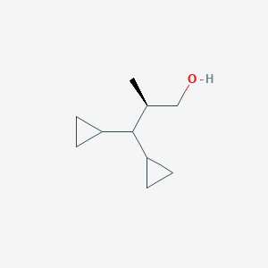 molecular formula C10H18O B2843585 (2R)-3,3-Dicyclopropyl-2-methylpropan-1-ol CAS No. 2248200-86-2