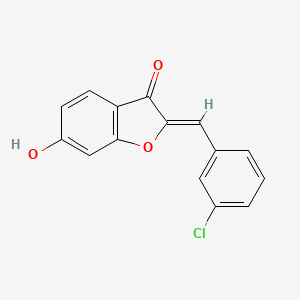 molecular formula C15H9ClO3 B2843595 (2Z)-2-(3-chlorobenzylidene)-6-hydroxy-1-benzofuran-3(2H)-one CAS No. 1234351-77-9