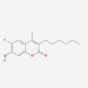 6-chloro-3-hexyl-7-hydroxy-4-methyl-2H-chromen-2-one