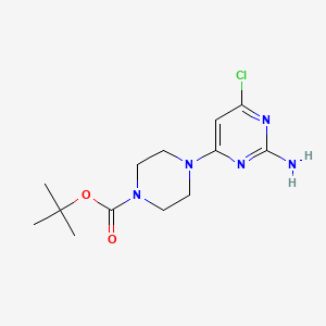 molecular formula C13H20ClN5O2 B2843605 叔丁基 4-(2-氨基-6-氯嘧啶-4-基)哌嗪-1-甲酸酯 CAS No. 929716-66-5