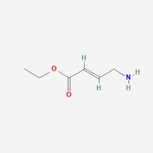molecular formula C6H11NO2 B2843611 4-Amino-but-2-enoic acid ethyl ester CAS No. 102236-26-0; 1218810-52-6