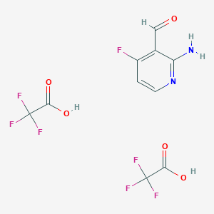 molecular formula C10H7F7N2O5 B2843627 2-氨基-4-氟吡啶-3-甲醛;2,2,2-三氟乙酸 CAS No. 2309460-72-6