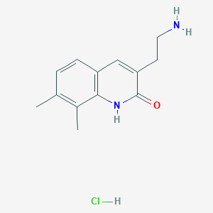 3-(2-Aminoethyl)-7,8-dimethyl-1,2-dihydroquinolin-2-one hydrochloride