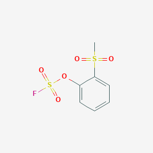 molecular formula C7H7FO5S2 B2843637 1-Fluorosulfonyloxy-2-methylsulfonylbenzene CAS No. 2411265-13-7