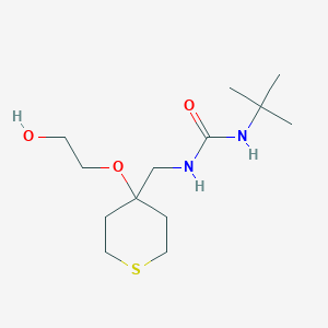molecular formula C13H26N2O3S B2843650 1-(tert-butyl)-3-((4-(2-hydroxyethoxy)tetrahydro-2H-thiopyran-4-yl)methyl)urea CAS No. 2320663-77-0