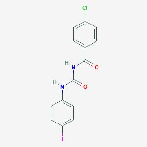molecular formula C14H10ClIN2O2 B284367 4-chloro-N-((4-iodophenyl)carbamoyl)benzamide 