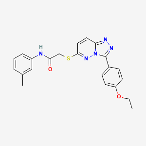 molecular formula C22H21N5O2S B2843687 2-((3-(4-乙氧苯基)-[1,2,4]三唑并[4,3-b]吡啶-6-基)硫基)-N-(间甲苯基)乙酰胺 CAS No. 852436-59-0