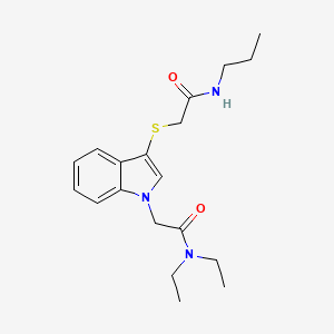 2-({1-[2-(diethylamino)-2-oxoethyl]-1H-indol-3-yl}thio)-N-propylacetamide