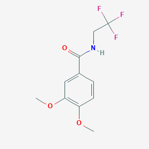 molecular formula C11H12F3NO3 B2843706 3,4-二甲氧基-N-(2,2,2-三氟乙基)苯甲酰胺 CAS No. 1504926-30-0