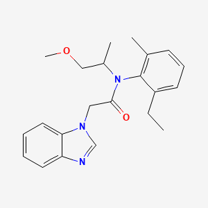 molecular formula C22H27N3O2 B2843708 2-(1H-苯并咪唑-1-基)-N-(2-乙基-6-甲基苯基)-N-(1-甲氧基丙基)乙酰胺 CAS No. 612046-31-8