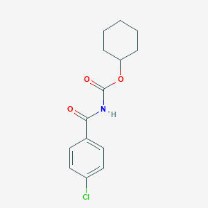 molecular formula C14H16ClNO3 B284371 cyclohexyl N-(4-chlorobenzoyl)carbamate 