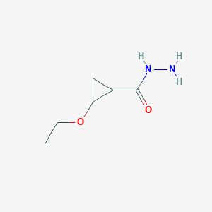 molecular formula C6H12N2O2 B2843713 2-Ethoxycyclopropane-1-carbohydrazide CAS No. 1849366-33-1