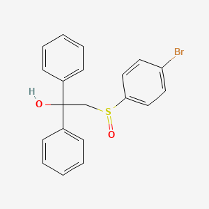 molecular formula C20H17BrO2S B2843715 2-[(4-溴苯基)亚砜基]-1,1-二苯基-1-乙醇 CAS No. 251307-38-7