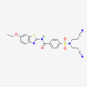 4-[bis(2-cyanoethyl)sulfamoyl]-N-(6-ethoxy-1,3-benzothiazol-2-yl)benzamide