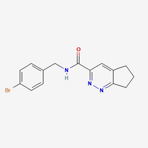 B2843720 N-[(4-Bromophenyl)methyl]-6,7-dihydro-5H-cyclopenta[c]pyridazine-3-carboxamide CAS No. 2415629-84-2