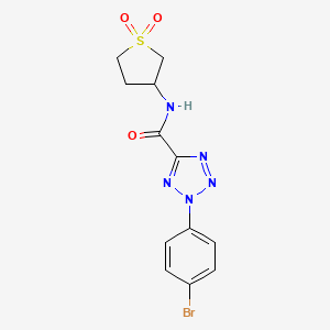 molecular formula C12H12BrN5O3S B2843746 2-(4-bromophenyl)-N-(1,1-dioxidotetrahydrothiophen-3-yl)-2H-tetrazole-5-carboxamide CAS No. 1396627-92-1