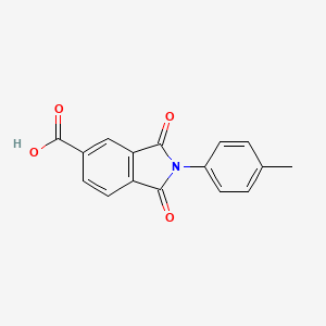 molecular formula C16H11NO4 B2843750 2-(4-methylphenyl)-1,3-dioxo-2,3-dihydro-1H-isoindole-5-carboxylic acid CAS No. 110784-06-0