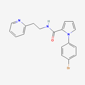 molecular formula C18H16BrN3O B2843757 1-(4-bromophenyl)-N-[2-(2-pyridinyl)ethyl]-1H-pyrrole-2-carboxamide CAS No. 691869-06-4