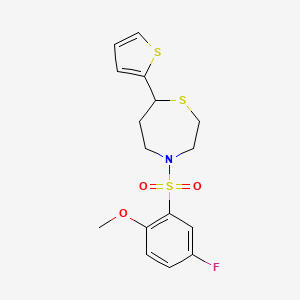 4-((5-Fluoro-2-methoxyphenyl)sulfonyl)-7-(thiophen-2-yl)-1,4-thiazepane