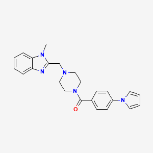 (4-(1H-pyrrol-1-yl)phenyl)(4-((1-methyl-1H-benzo[d]imidazol-2-yl)methyl)piperazin-1-yl)methanone