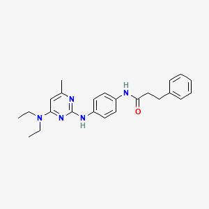 molecular formula C24H29N5O B2843779 N-(4-((4-(diethylamino)-6-methylpyrimidin-2-yl)amino)phenyl)-3-phenylpropanamide CAS No. 923108-23-0
