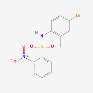 molecular formula C13H11BrN2O4S B2843782 N-(4-bromo-2-methylphenyl)-2-nitrobenzenesulfonamide CAS No. 349398-18-1